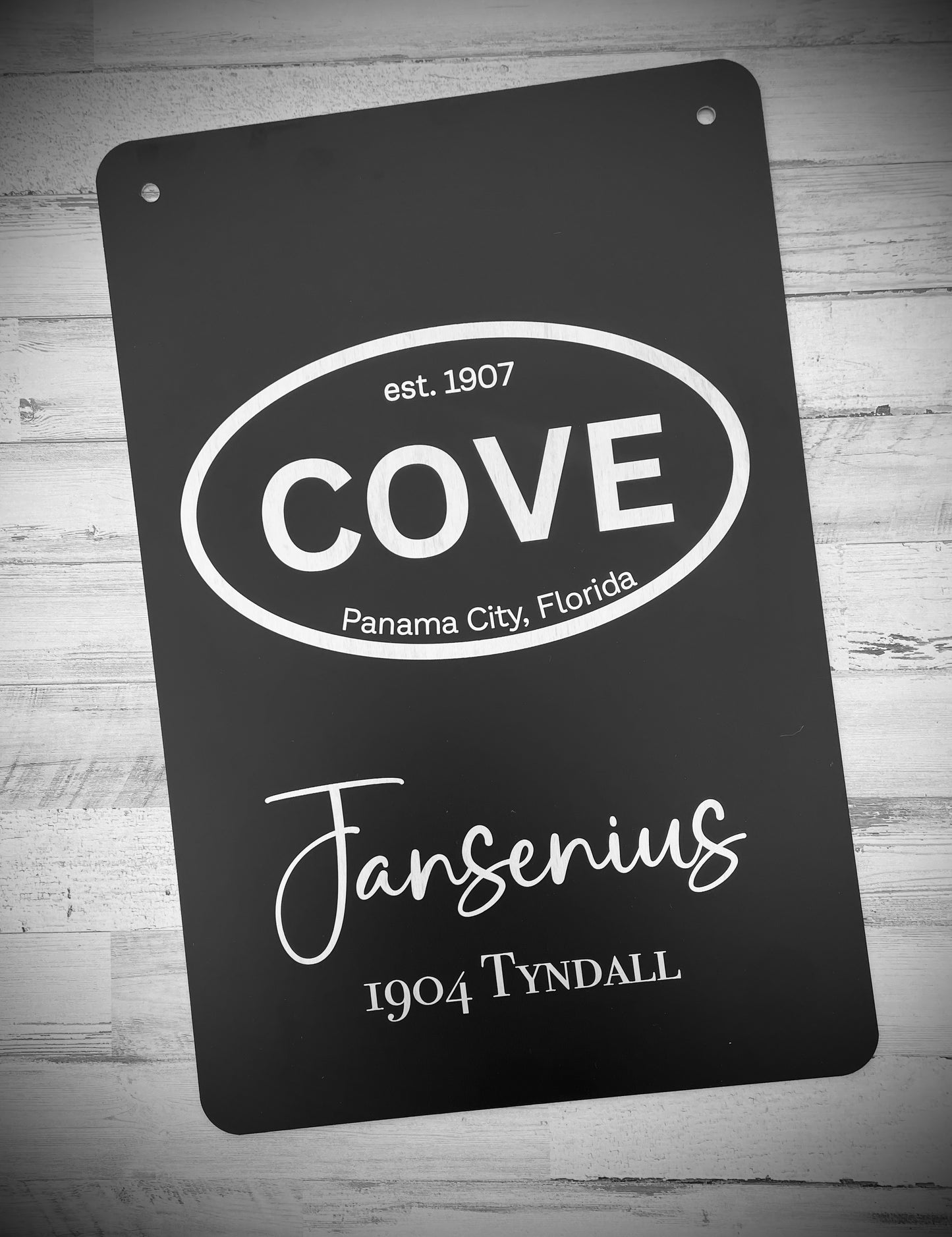 Personalized COVE aluminum garden flag