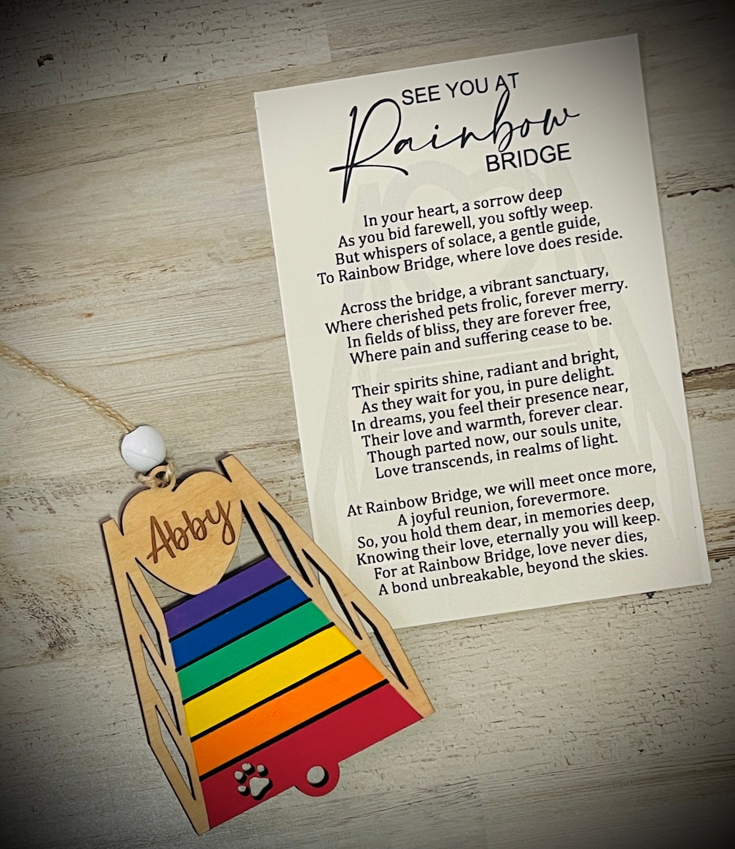 Rainbow bridge ornament