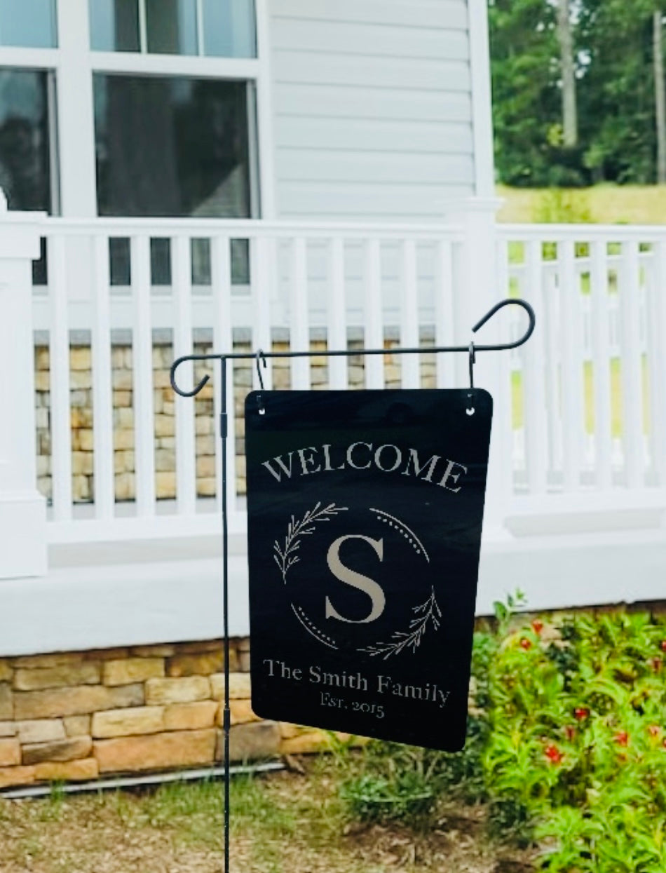 Custom aluminum garden flag