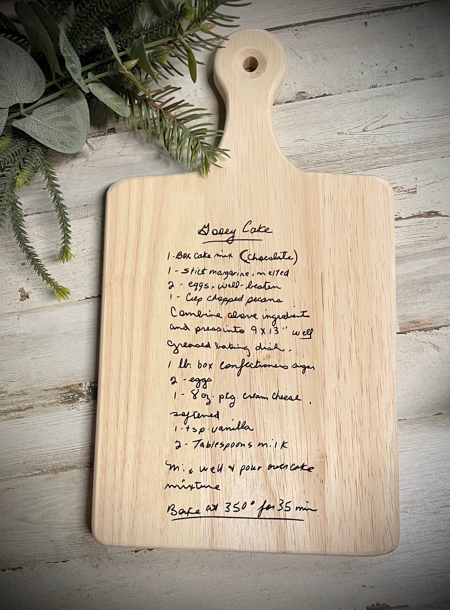 Custom recipe board