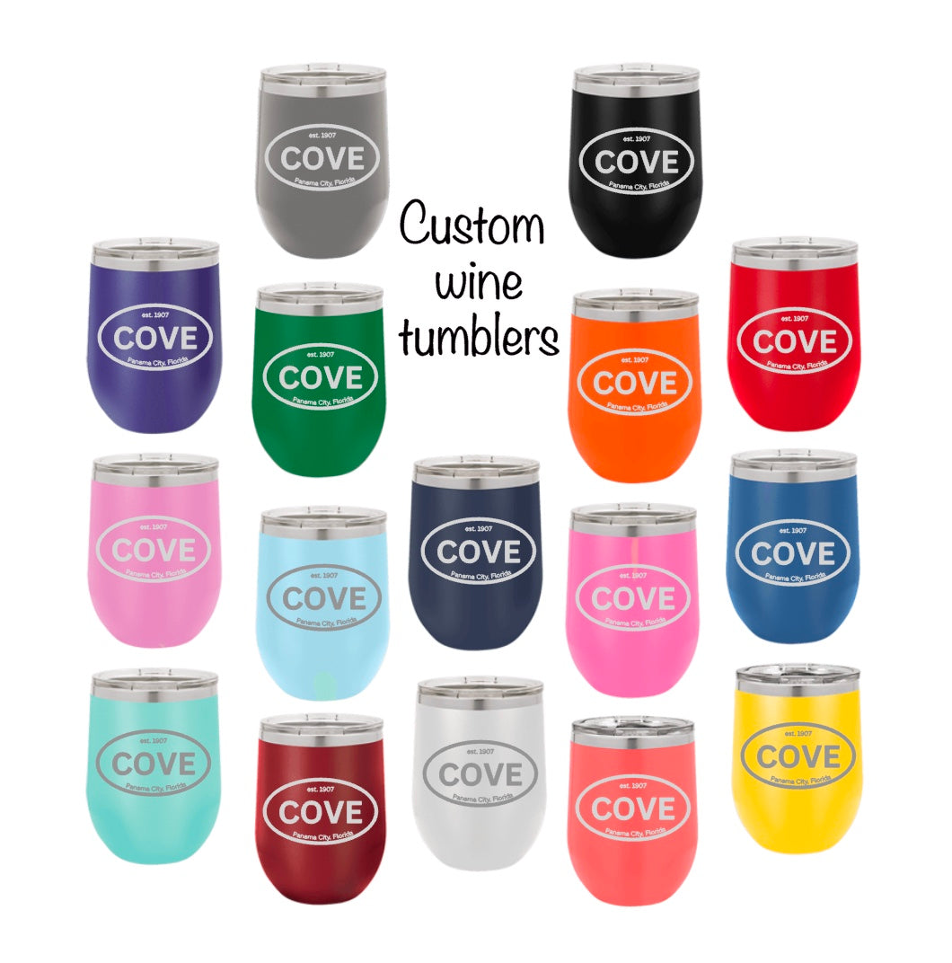 Custom Cove 12oz wine tumbler