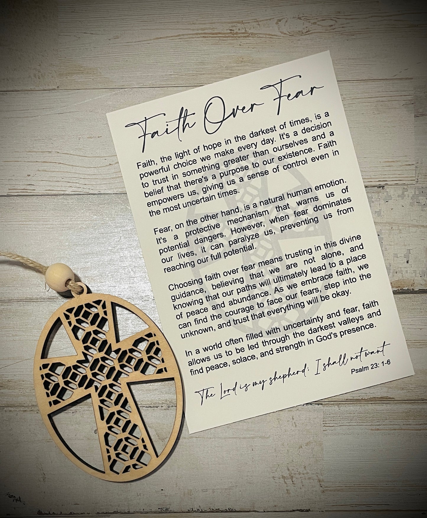 Faith over fear ornament