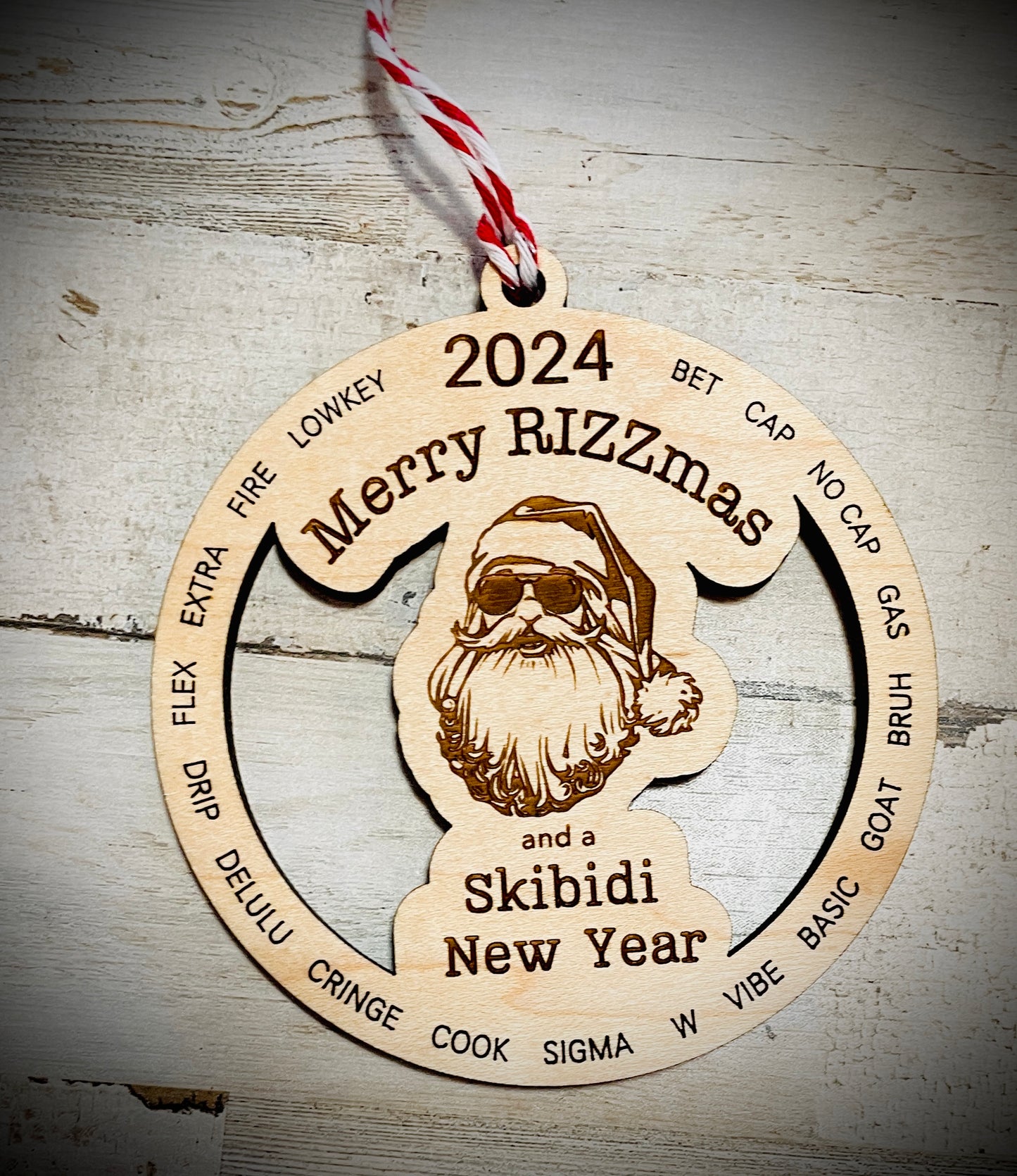 Merry Rizzmas funny ornament